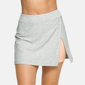 Outdoor Voices Court Skort Gray Pink Athletic Skort with Side Slit